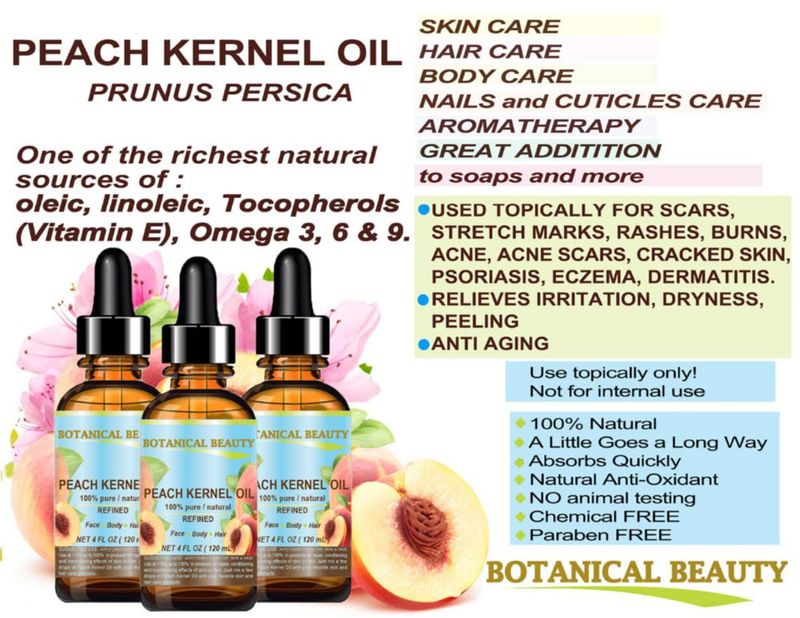 Aceite de semilla de melocotón Botanical Beauty 120 ml refinado