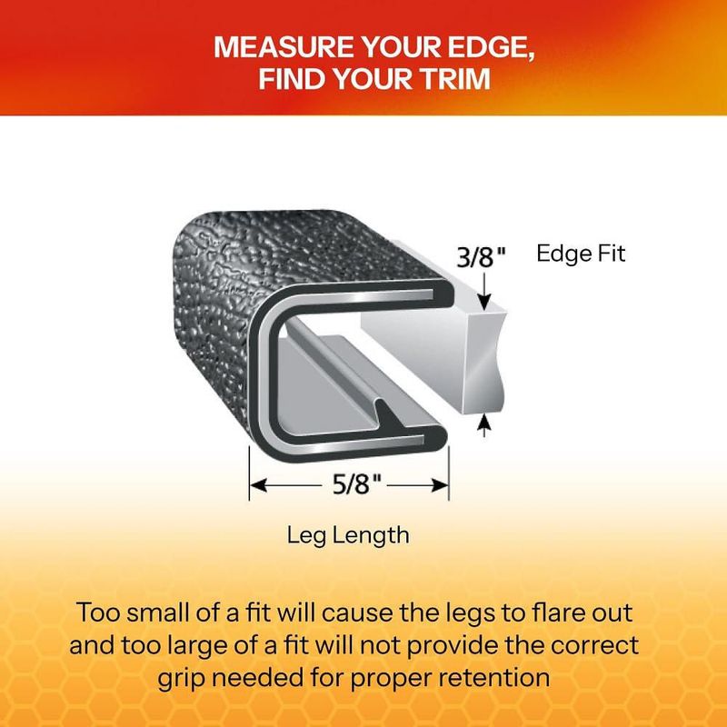 Cinta de Borde TRIM-LOK 3/8" 5/8" 76 m Negro Pebble