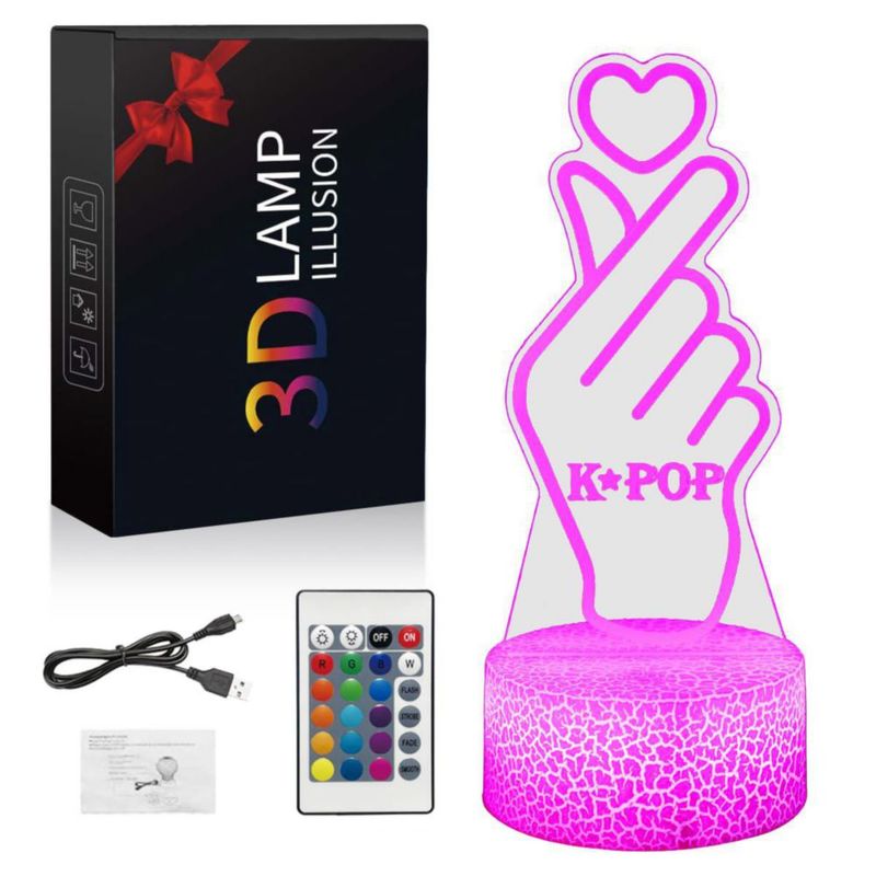 Lámpara nocturna Theook K‑Pop 16 colores con control remoto