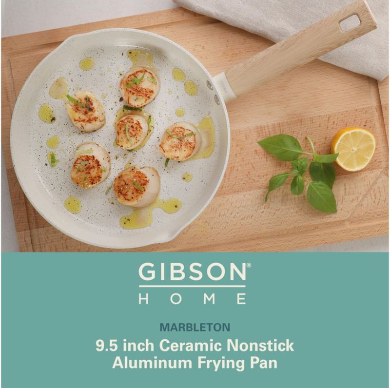 Sartén Gibson Home 24 cm Cerámica Antiadherente Topo