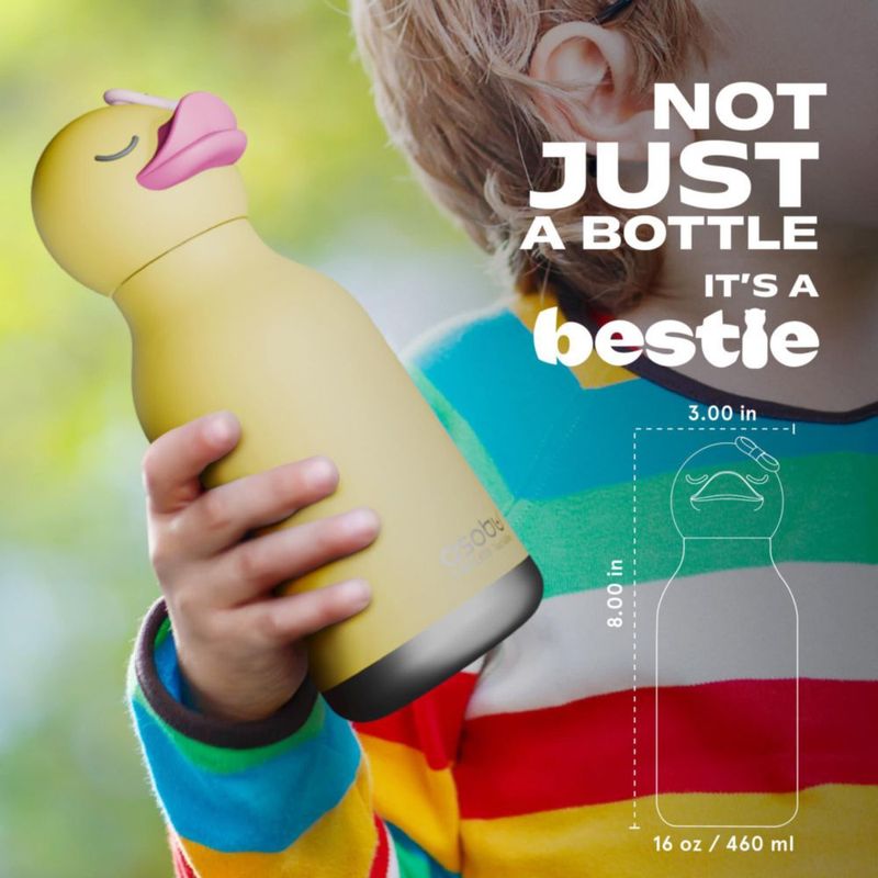 Botella de agua asobu Bestie Duck 473 ml libre de BPA