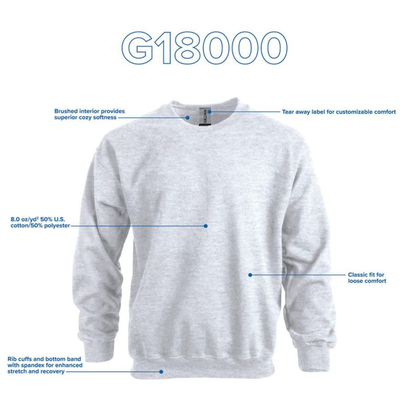 Sudadera Gildan G18000 gris ceniza 2XL (1 unidad)