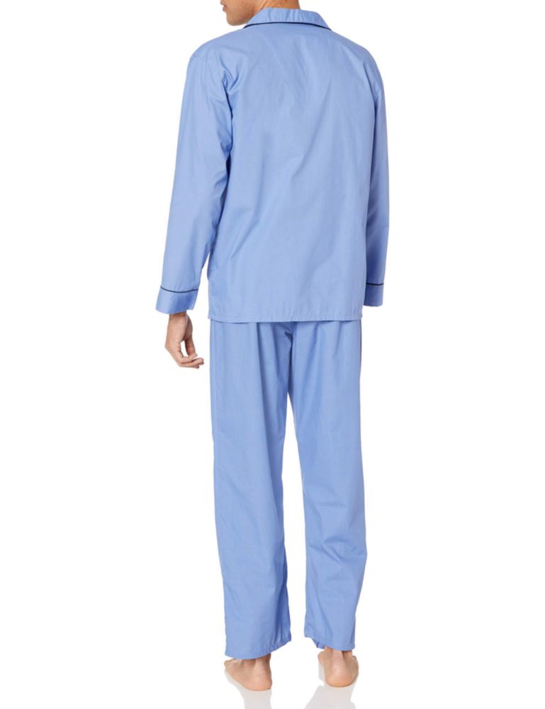 Conjunto de pijama Hanes tejido plano azul medio sólido talla grande