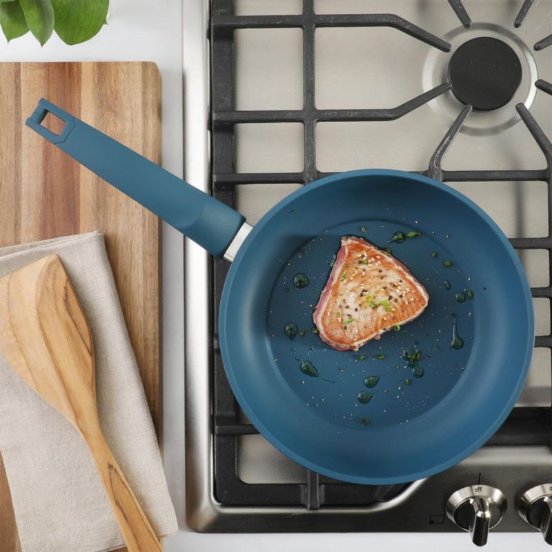 Juego de utensilios de cocina Gibson Home 7 piezas azul antiadherente