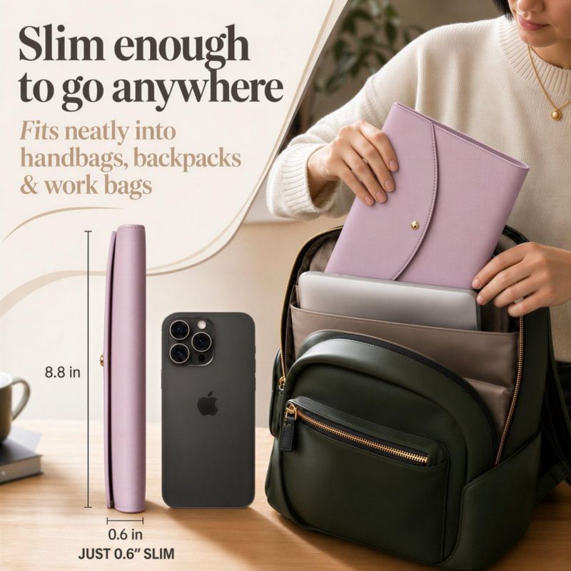 Funda Note Wrap para cuaderno A5 de cuero vegano rosa