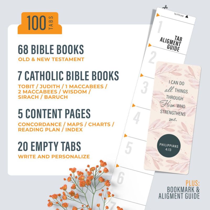 Solapas para Biblia OFFILICIOUS 100 uds Laminadas Rosa Boho