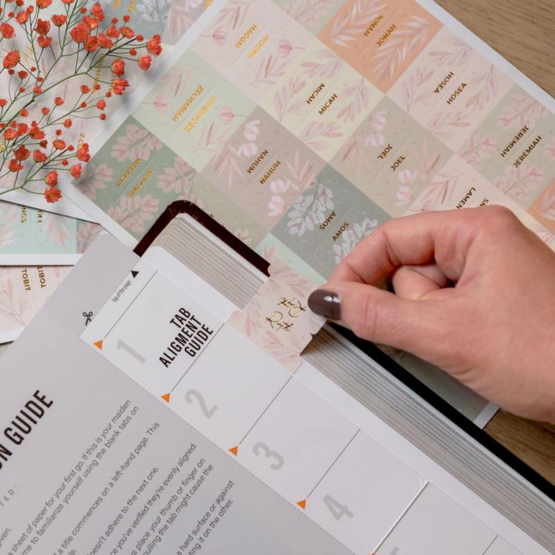 Solapas para Biblia OFFILICIOUS 100 uds Laminadas Rosa Boho