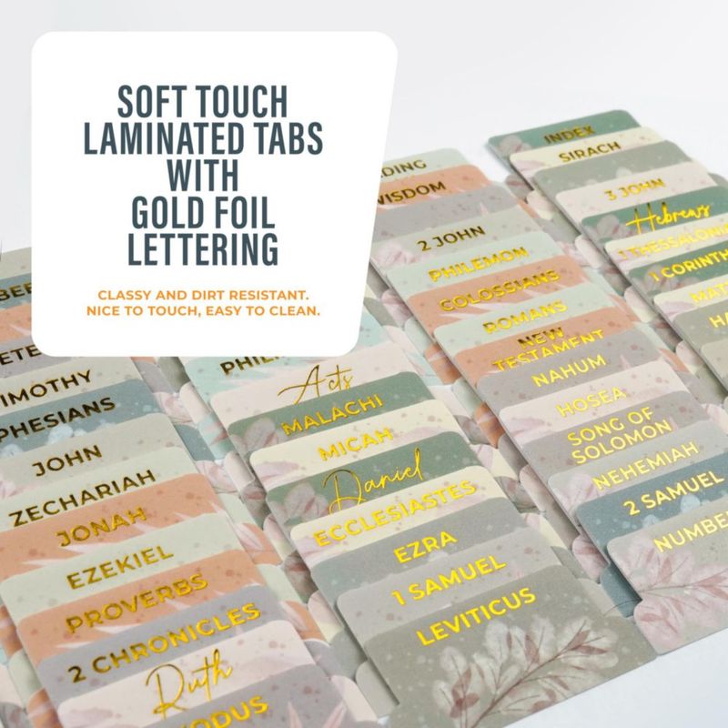Solapas para Biblia OFFILICIOUS 100 uds Laminadas Rosa Boho