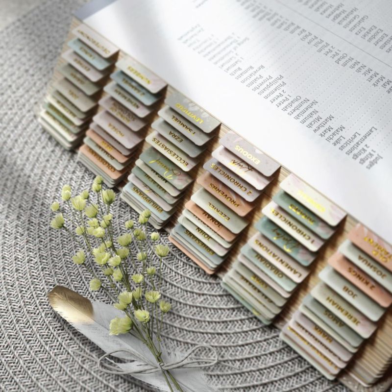 Solapas para Biblia OFFILICIOUS 100 uds Laminadas Rosa Boho