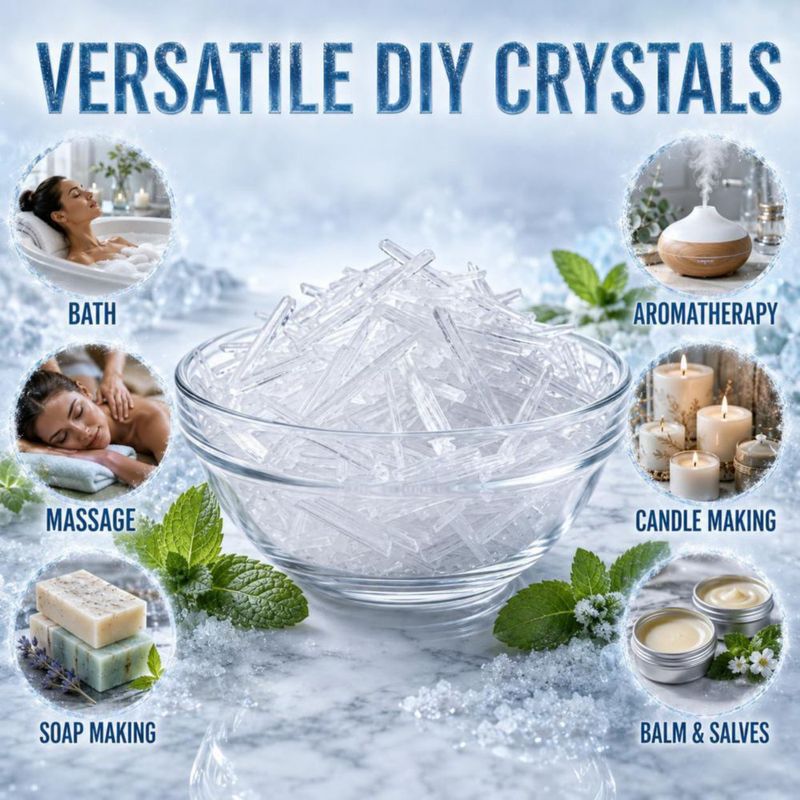 Cristales de Mentol Plant Guru 907 g Grado Alimenticio USP