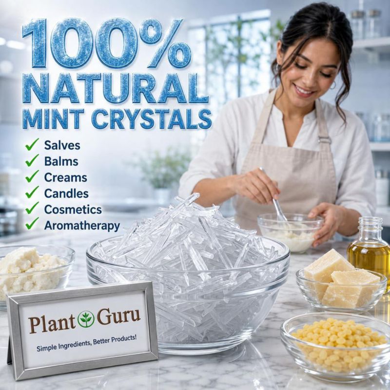 Cristales de Mentol Plant Guru 907 g Grado Alimenticio USP