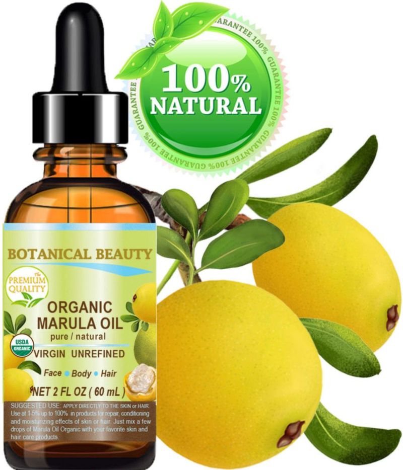 Aceite de Marula Botanical Beauty 60 ml Orgánico para rostro y cabello