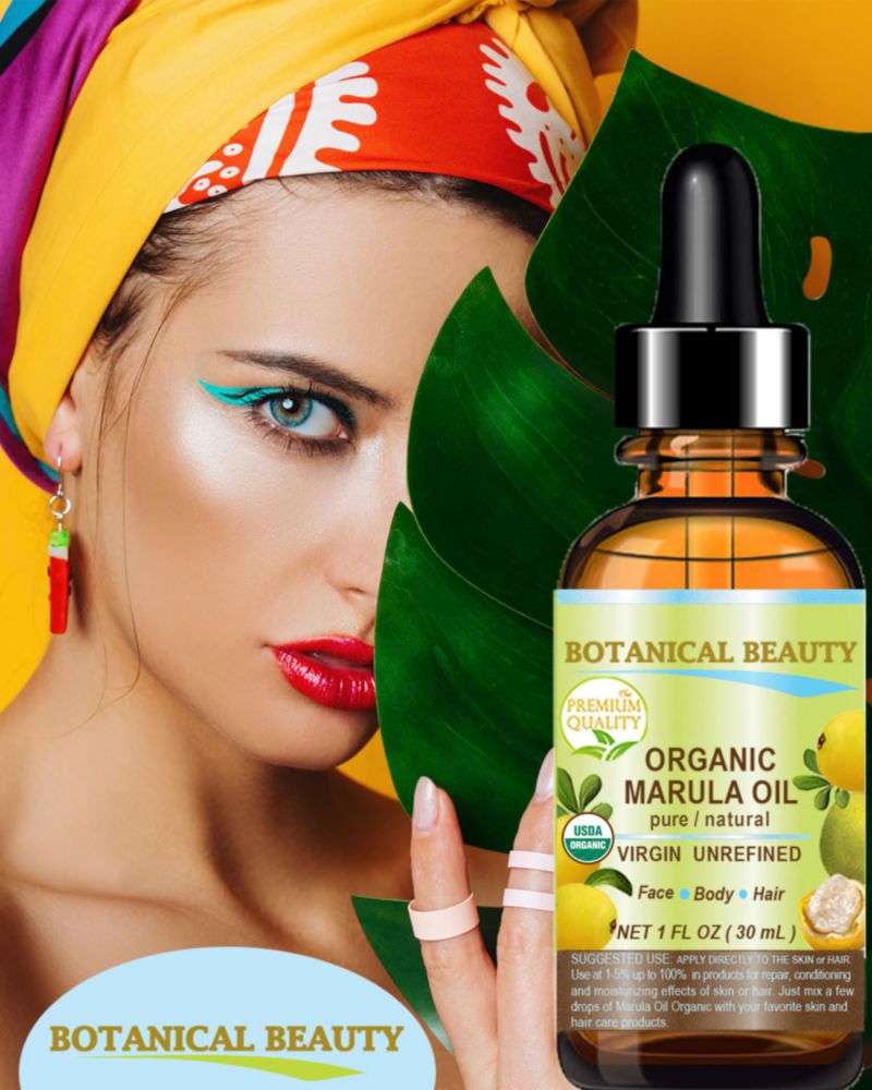 Aceite de Marula Botanical Beauty 60 ml Orgánico para rostro y cabello