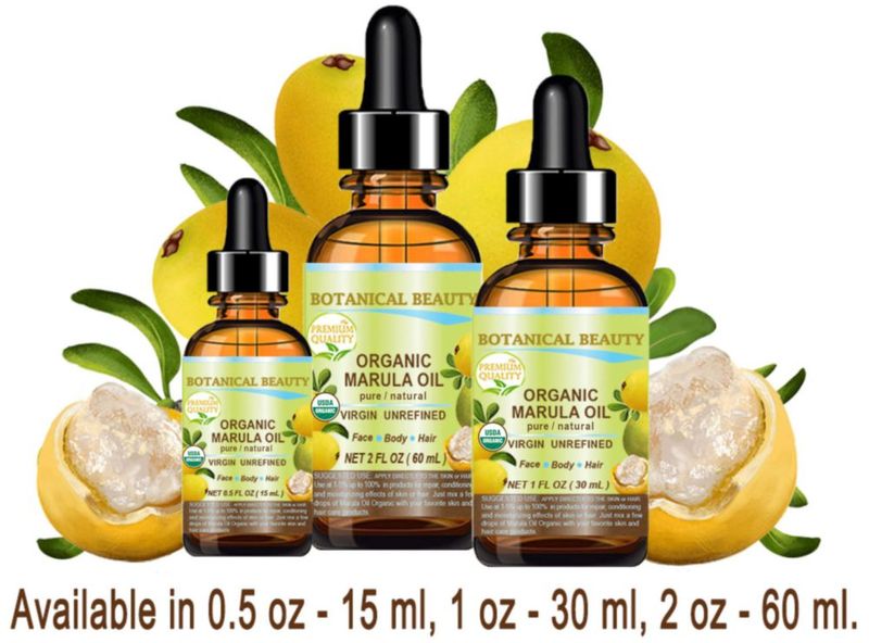 Aceite de Marula Botanical Beauty 60 ml Orgánico para rostro y cabello