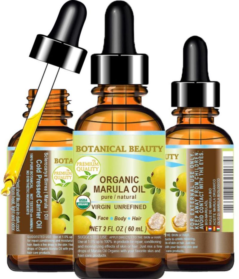 Aceite de Marula Botanical Beauty 60 ml Orgánico para rostro y cabello