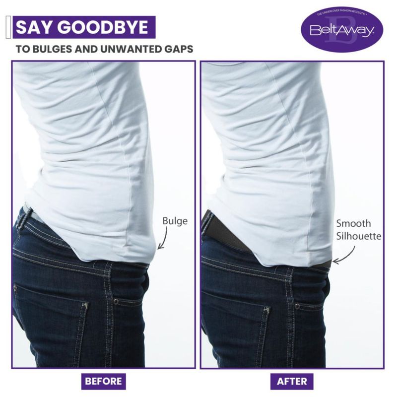 Cinturón para mujer BELTAWAY ajustable con hebilla plana elástica
