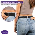 Cinturón para mujer BELTAWAY ajustable con hebilla plana elástica