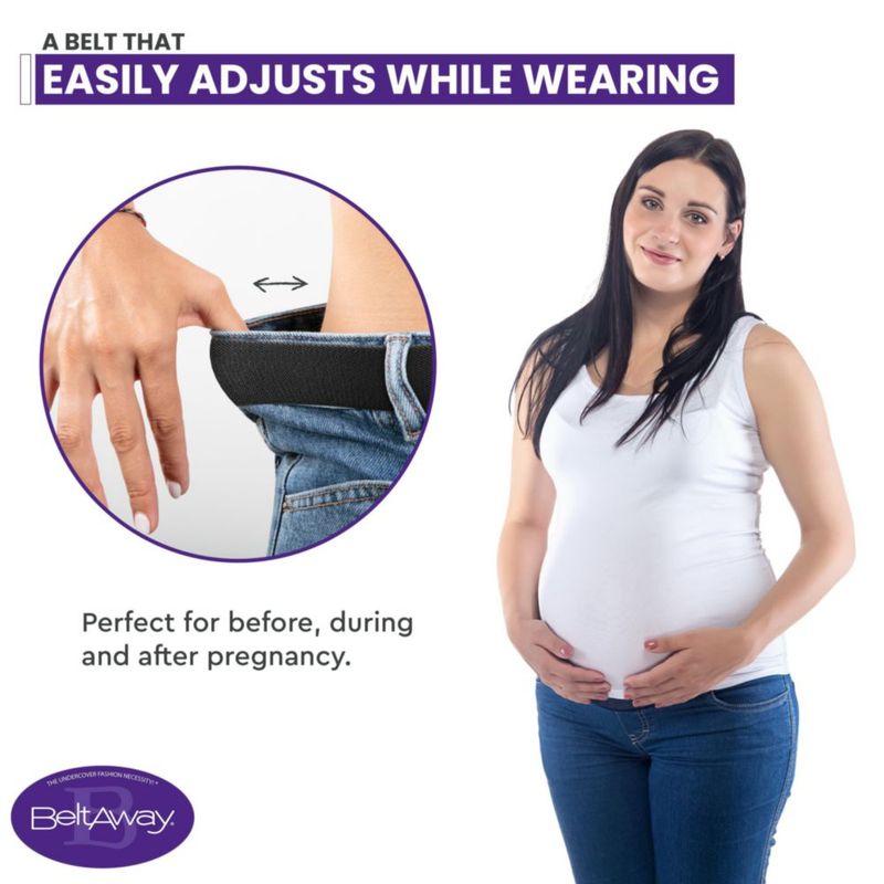 Cinturón para mujer BELTAWAY ajustable con hebilla plana elástica