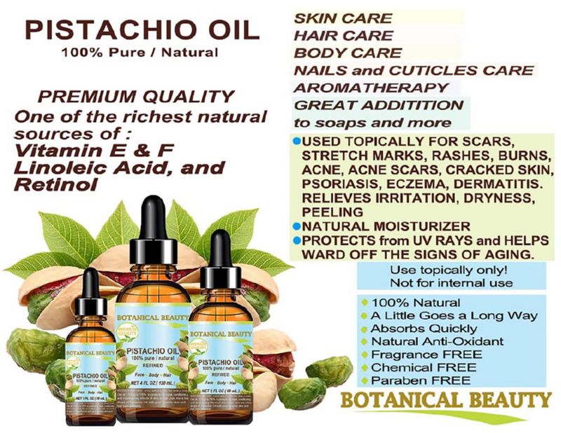 Aceite de Pistacho Botanical Beauty 30 ml para rostro cuerpo y cabello