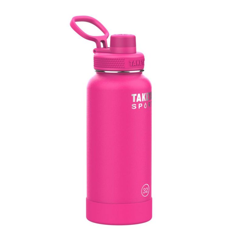 Botella deportiva Takeya 950 ml con tapa de pico Pink Sweep