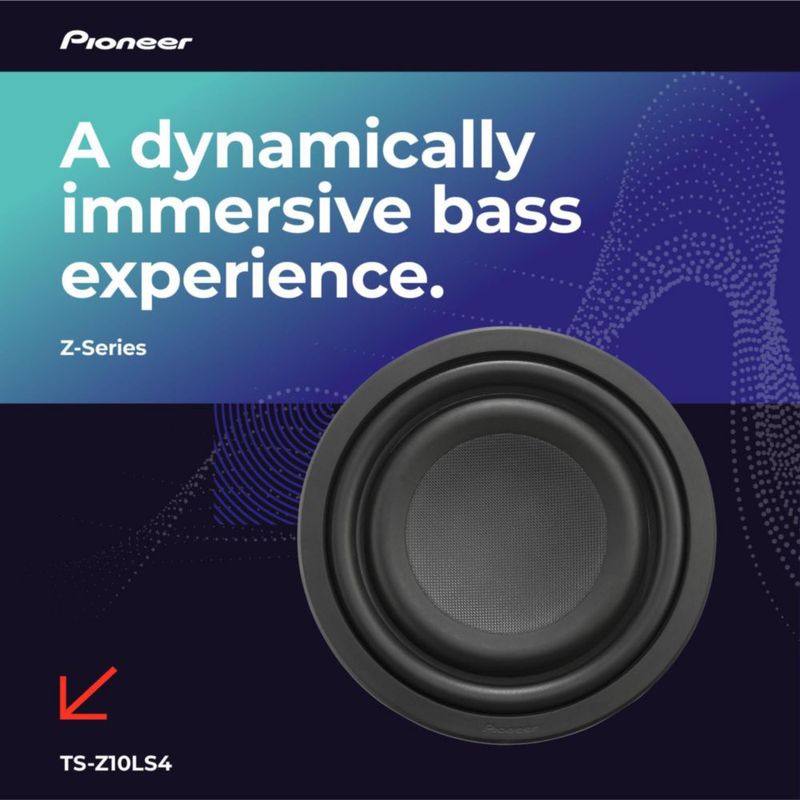 Subwoofer PIONEER TS-Z10LS4 de 10" 1300 W Máx