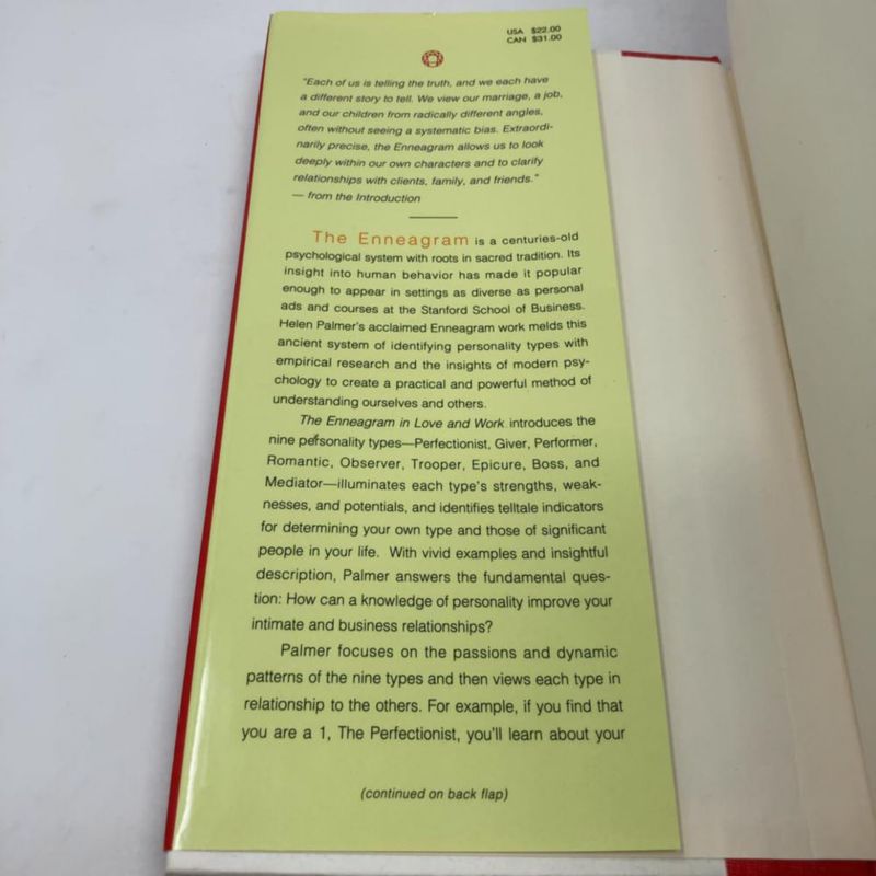 Libro HarperOne Enneagrama en el Amor y el Trabajo