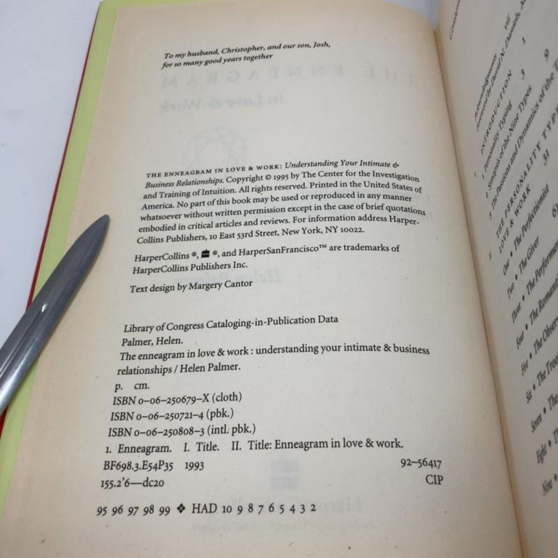 Libro HarperOne Enneagrama en el Amor y el Trabajo
