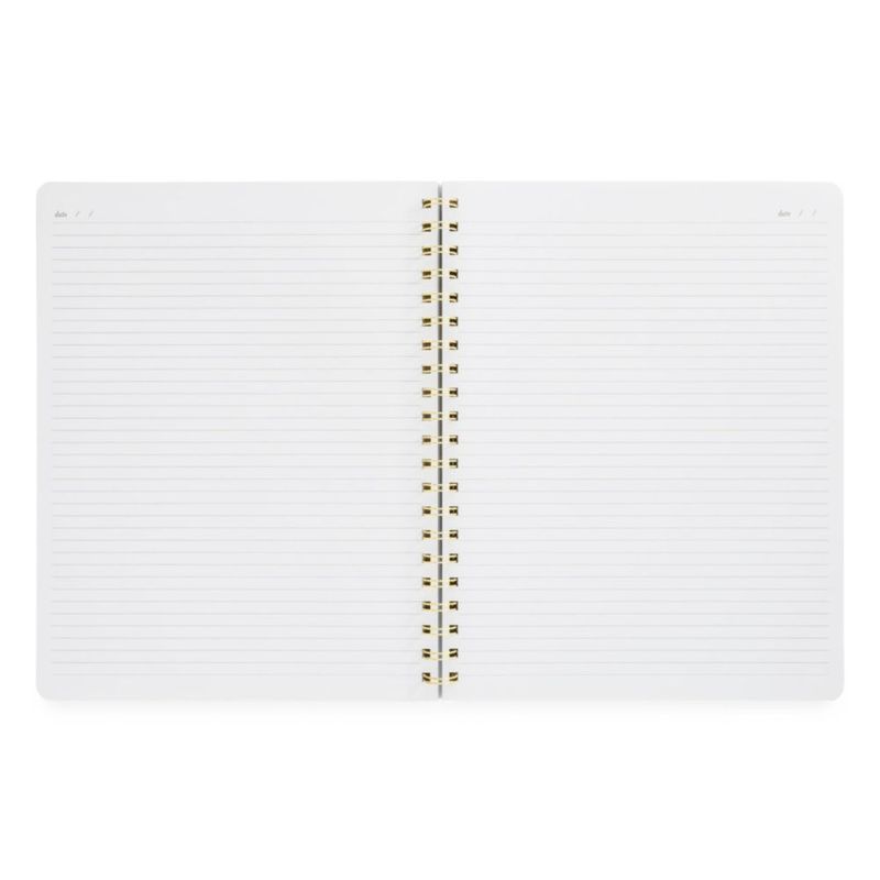 Cuaderno Sugar Paper 21x28 cm 80 páginas Rayas Grises con Foil