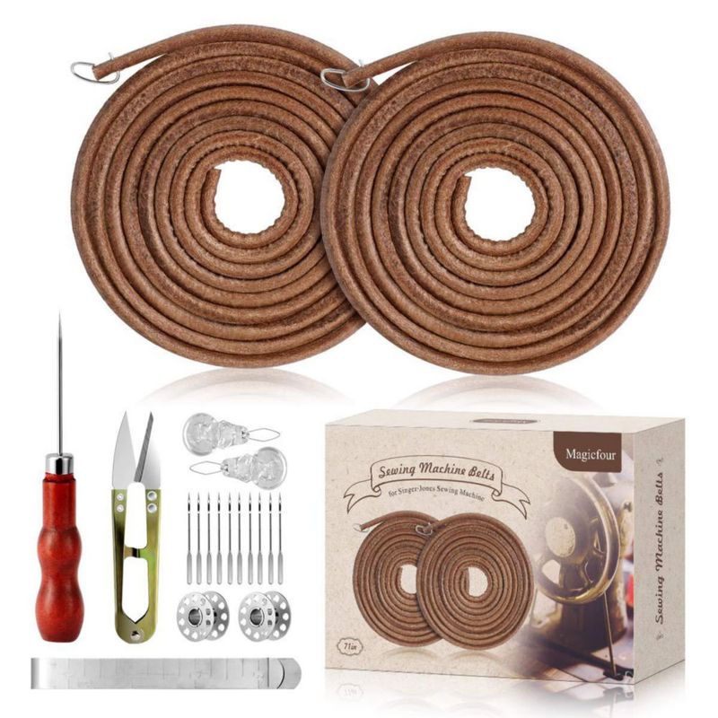 Kit de correas de cuero Magicfour para máquina de coser de 173 cm con gancho