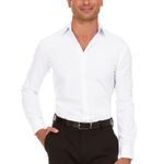 Camisa Nautica Slim Fit de manga larga blanca de poliéster