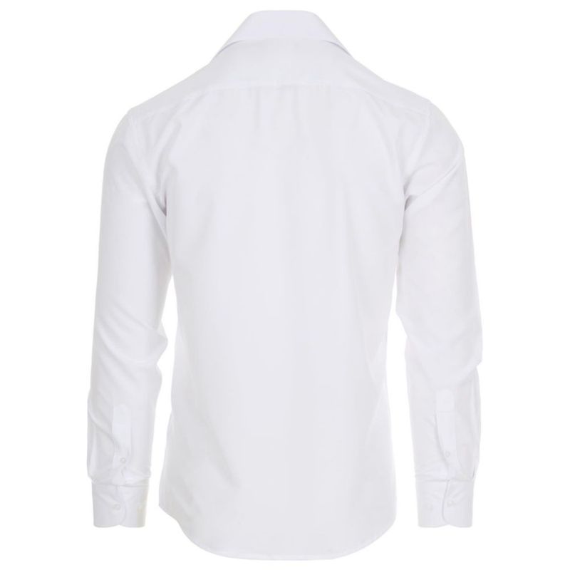 Camisa Nautica Slim Fit de manga larga blanca de poliéster