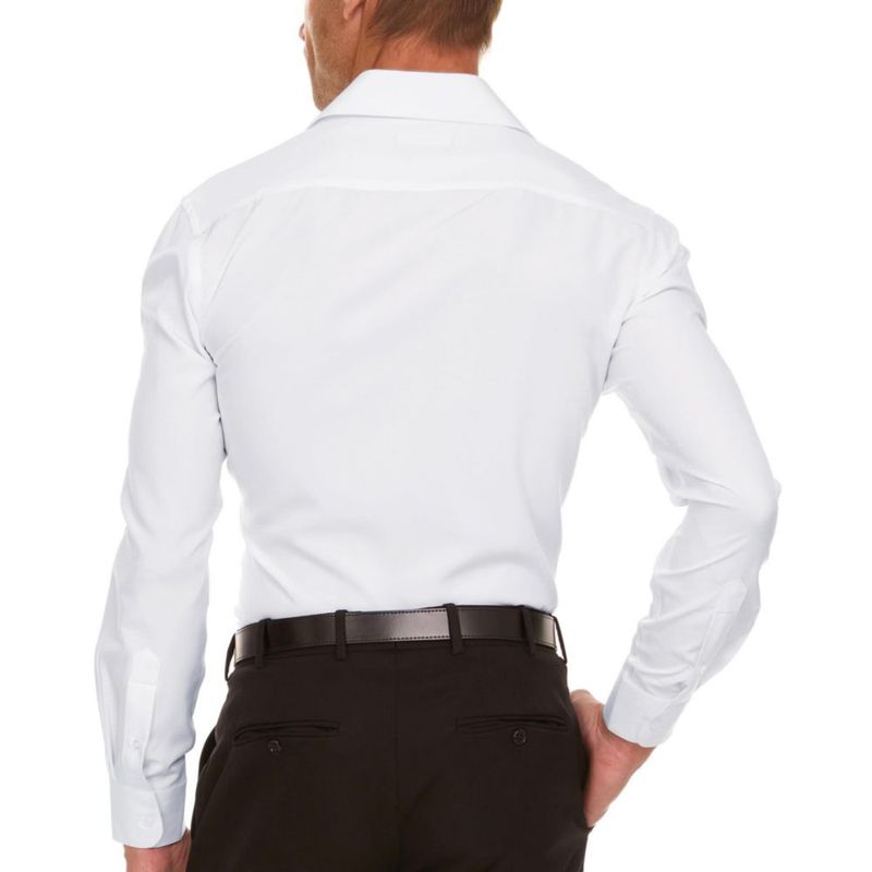 Camisa Nautica Slim Fit de manga larga blanca de poliéster