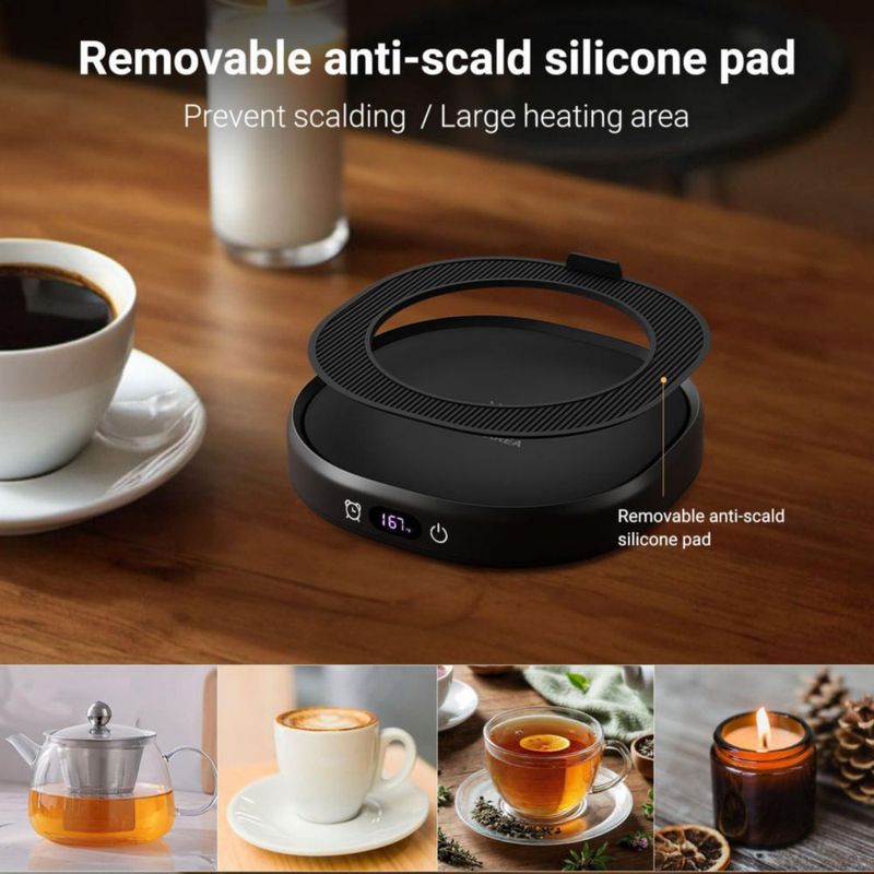 Calentador de tazas LOUTYTUO 400 ml con patrón marmoleado y apagado automático