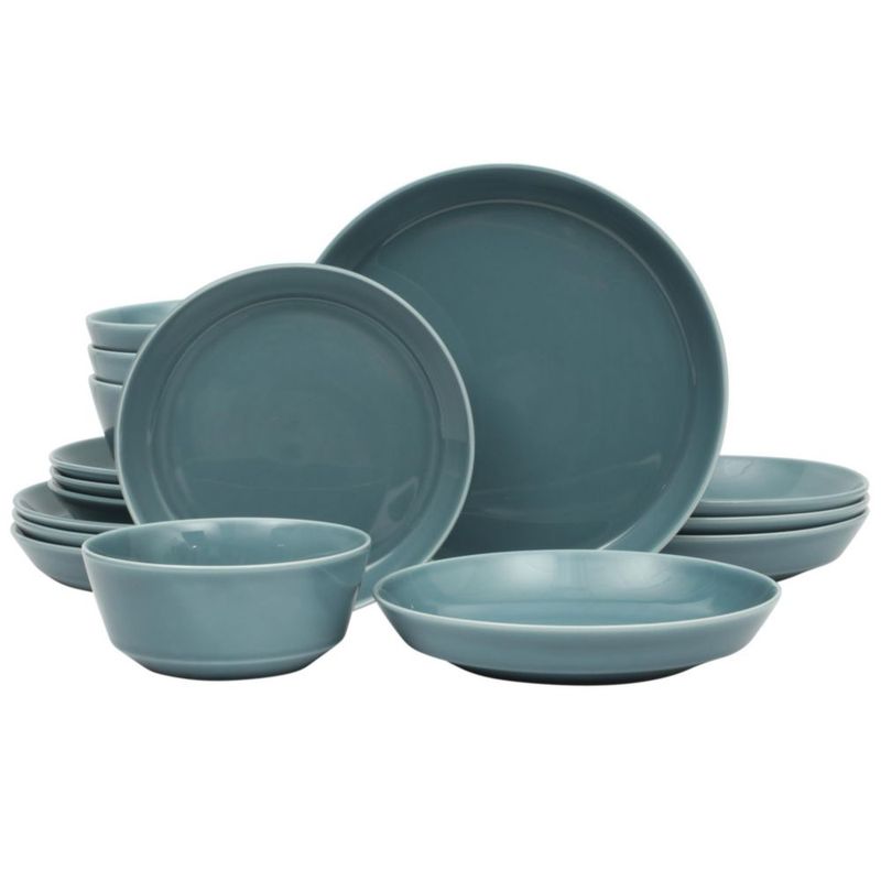 Juego de Vajilla Gibson Home 16 piezas azul porcelana