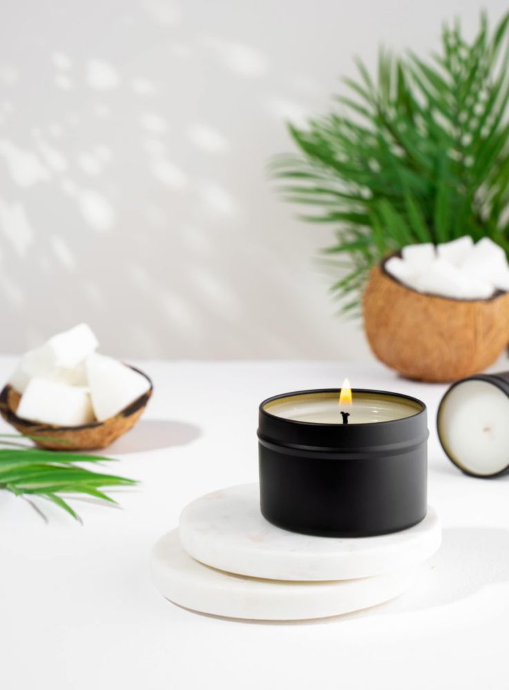 Latas para velas Aroparc 120 ml paquete de 24 hojalata negra