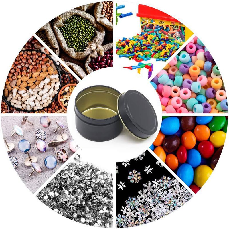 Latas para velas Aroparc 120 ml paquete de 24 hojalata negra
