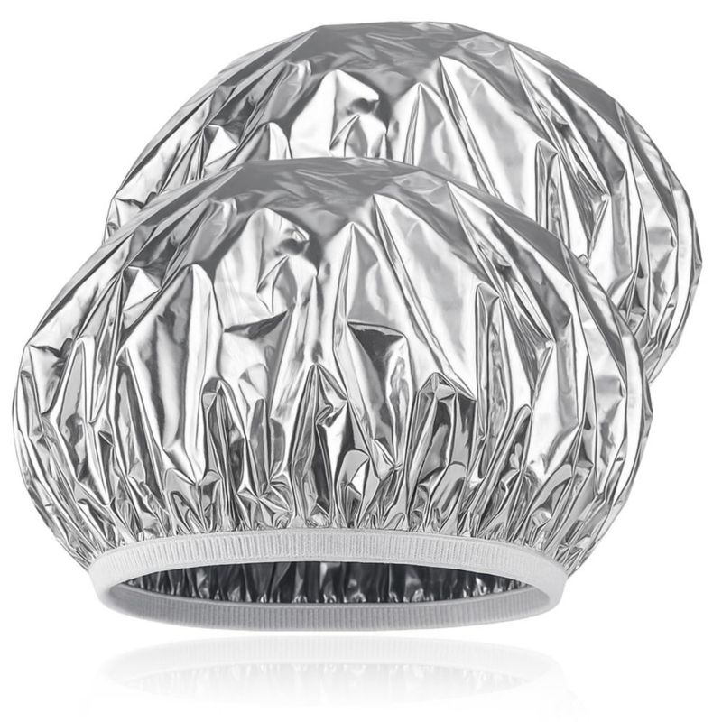 Gorro de ducha Brvlsoc reutilizable de lámina de aluminio elástica