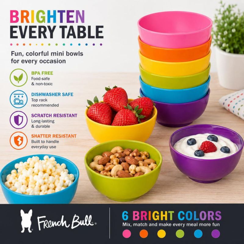 Juego de 6 tazones French Bull 630 ml multicolores