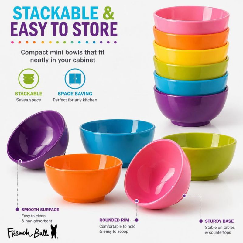 Juego de 6 tazones French Bull 630 ml multicolores