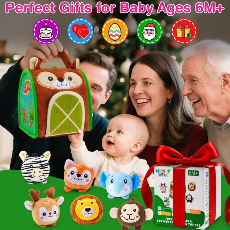 Juguetes Sensoriales NECTAR BABY – Set de 7 Animales