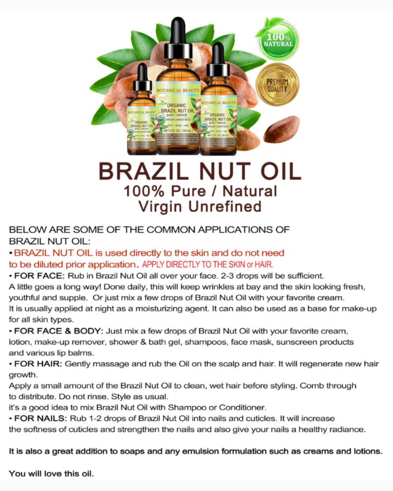 Aceite de Nuez de Brasil Botanical Beauty 30 ml Orgánico Virgen