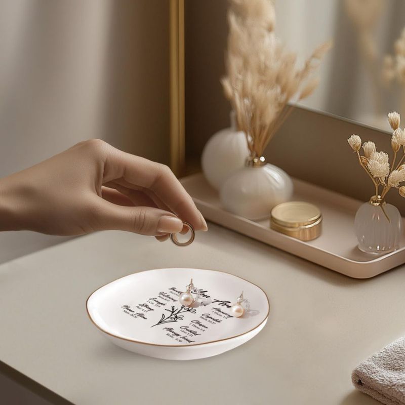 Bandeja de joyería LITTLEBIGGER con versículos bíblicos – Cerámica