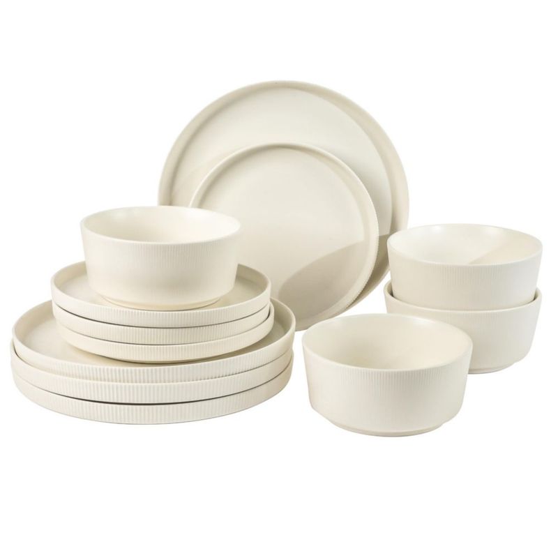 Juego de Vajilla Gibson Home 12 piezas blanco de gres