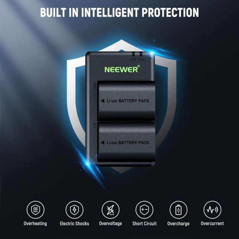 Batería y Cargador NEEWER LP-E6P/E6NH/E6N 2200 mAh