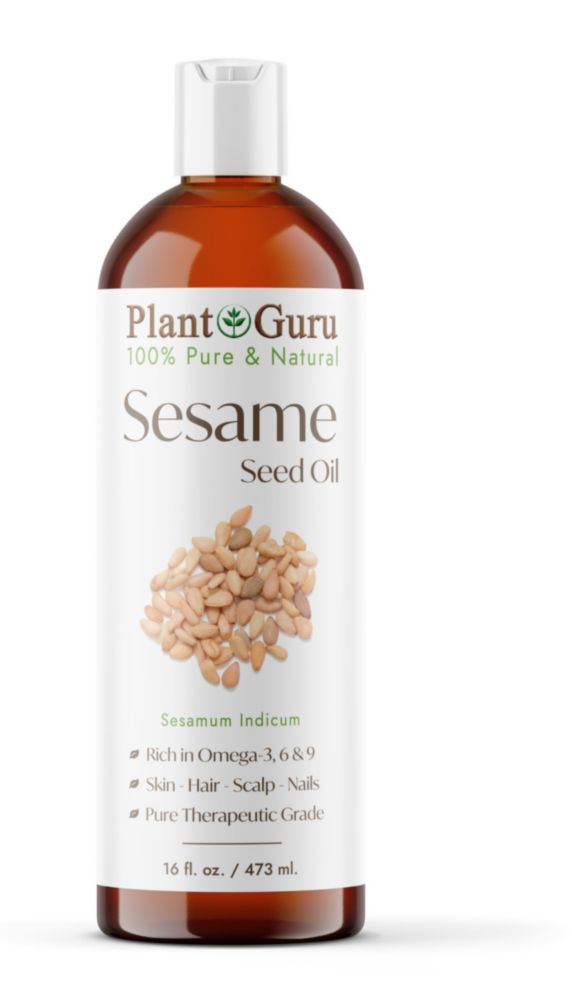 Aceite de semillas de sésamo Plant Guru 473 ml Prensado en frío 100 % puro