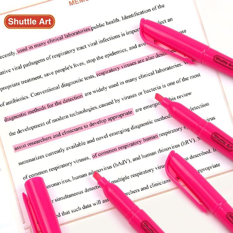 Resaltadores Shuttle Art 30 unidades rosa punta cincel