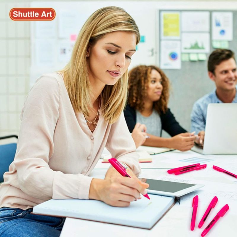 Resaltadores Shuttle Art 30 unidades rosa punta cincel