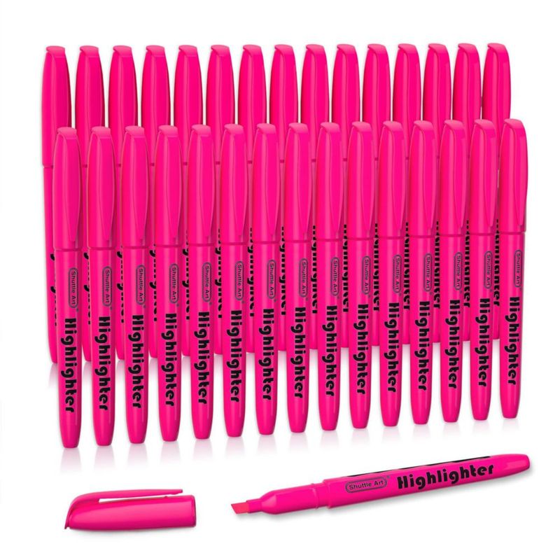 Resaltadores Shuttle Art 30 unidades rosa punta cincel