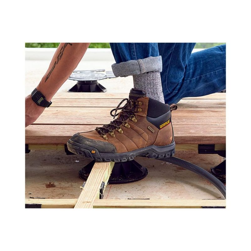 Botas CAT Hombre Threshold Impermeables Talla 7.5 Ancha