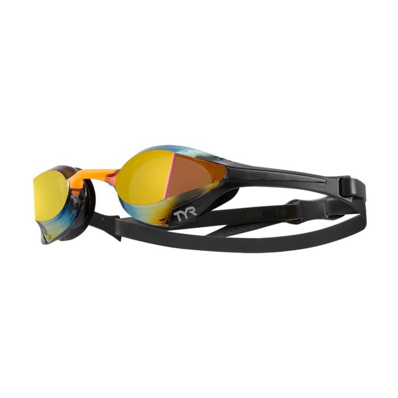 Gafas de natación TYR Tracer‑X Elite dorado y naranja